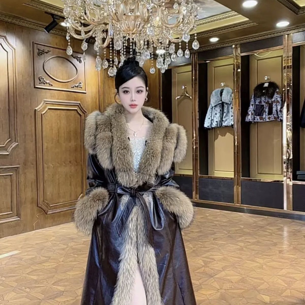 貉子毛领【奢雅格调】上新年度爆款轻奢时尚真毛领百搭外套