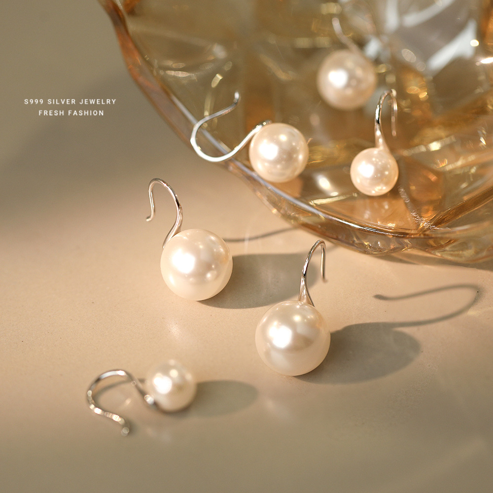 足银耳饰 施家珠高跟鞋耳钉耳钩纯银气质轻奢百搭简约精致小众ins