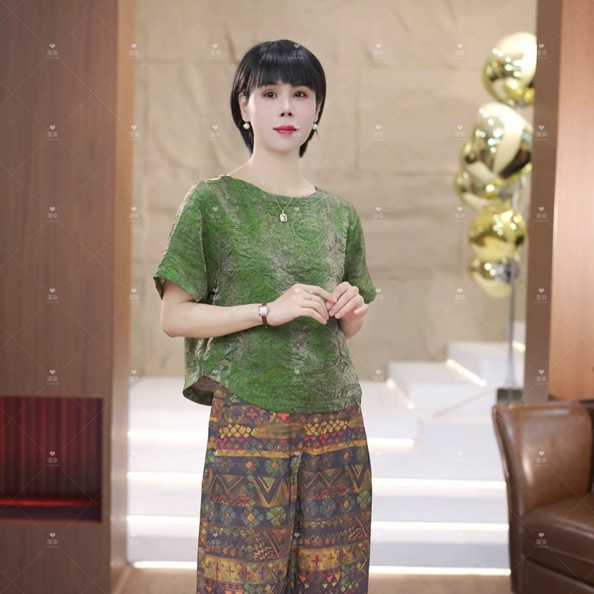 【渲渲推荐】H-6690夏季时尚纹理感气质小衫