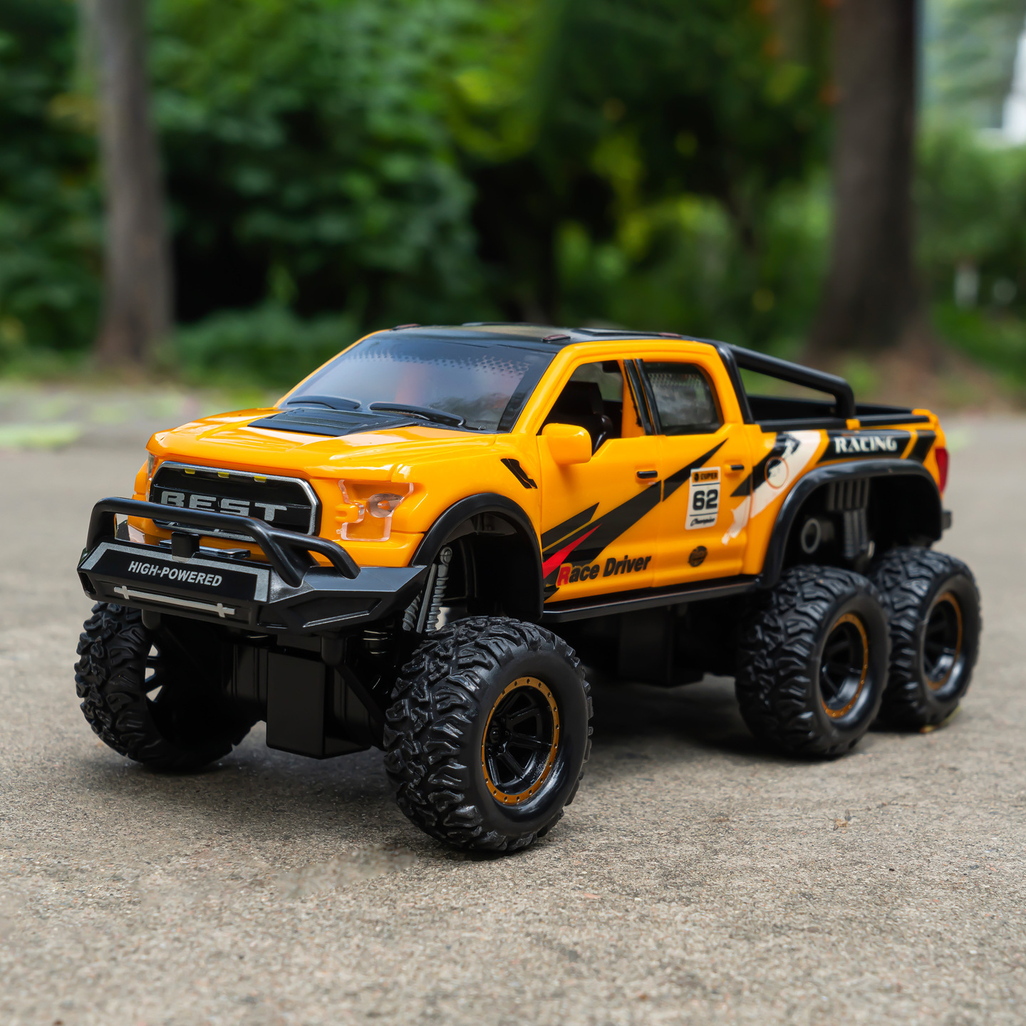 男孩适用高品质电动声光仿真儿童怪兽皮卡车大脚电动越野车玩具多