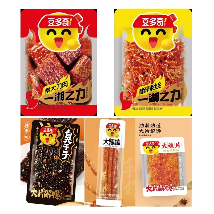 豆多奇大辣棒大辣片臭干子素大刀肉香辣丝辣条零食散装称重小包装