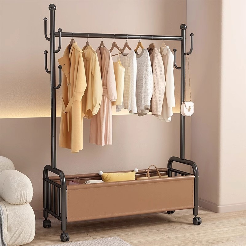 家用挂衣架落地衣帽架客厅衣服架房间立式衣架子晾衣架落地式