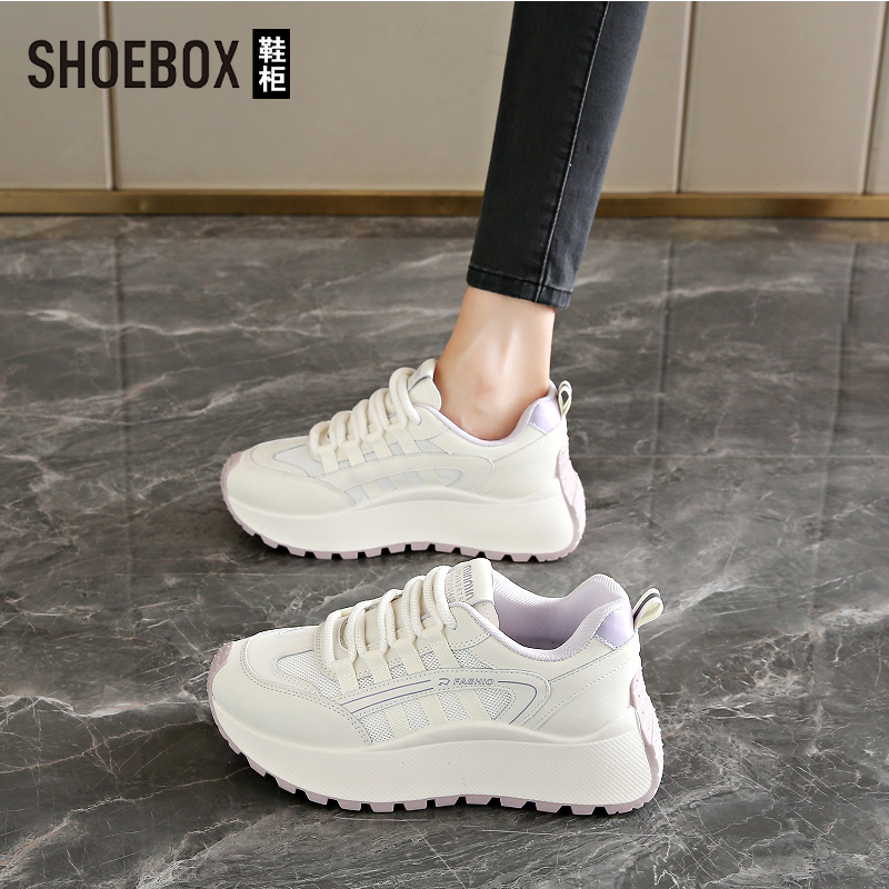 达芙妮集团旗下运动鞋女款爆款2025新款秋网面透气学生厚底阿甘鞋