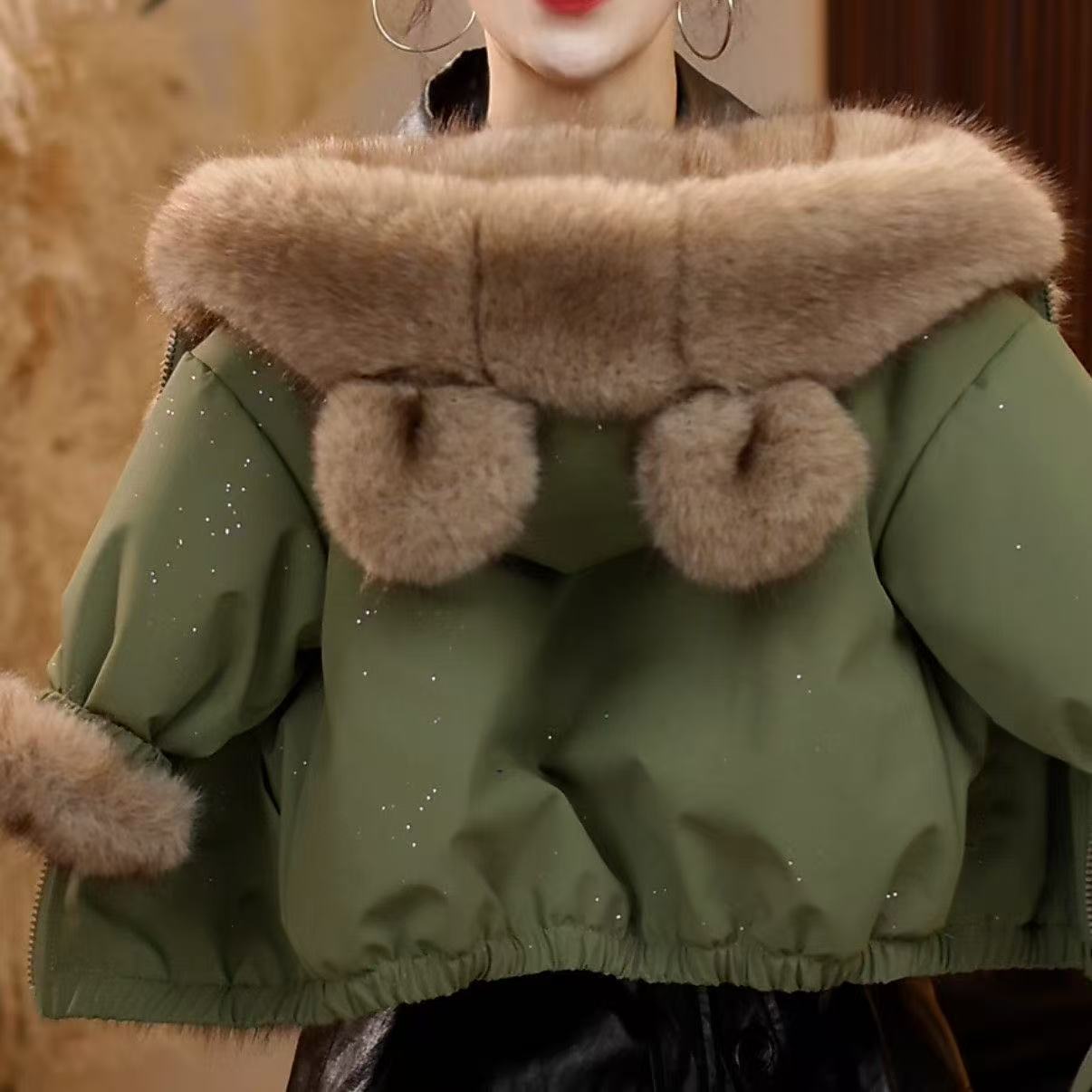 【现货福利】gk撒银双面穿派克服外套冬款新款洋气女宝童装加厚保暖