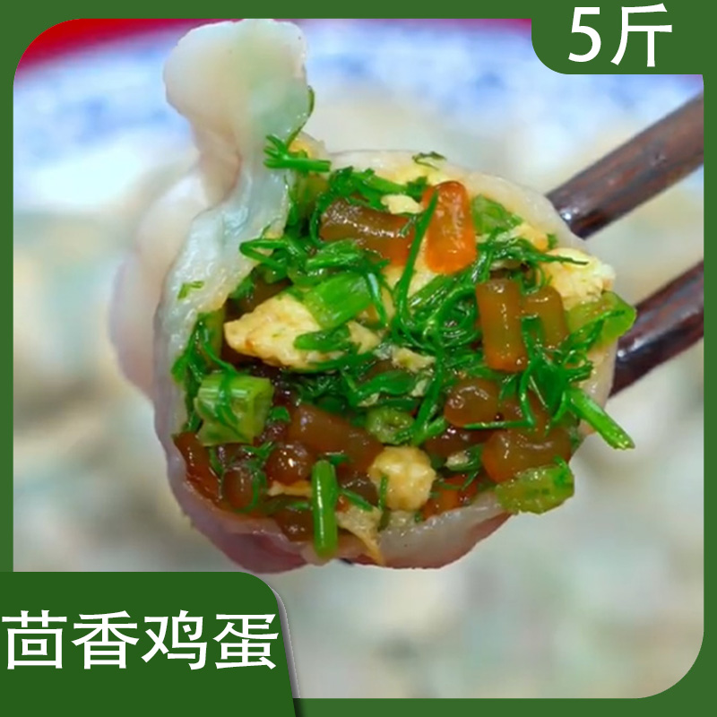 [素馅饺子5斤]大娘手工包茴香荠菜韭菜槐花蒲公英水饺速冻饺子M