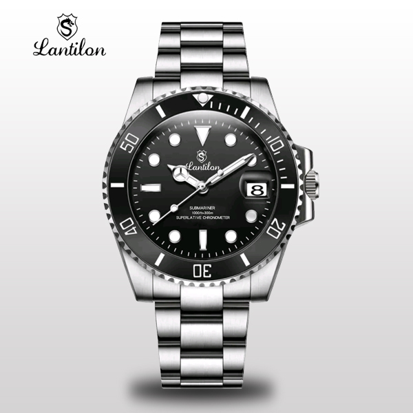 LANTILON/朗帝龙【44黑鬼王】高级男士黑色大表盘防水夜光鬼王手表