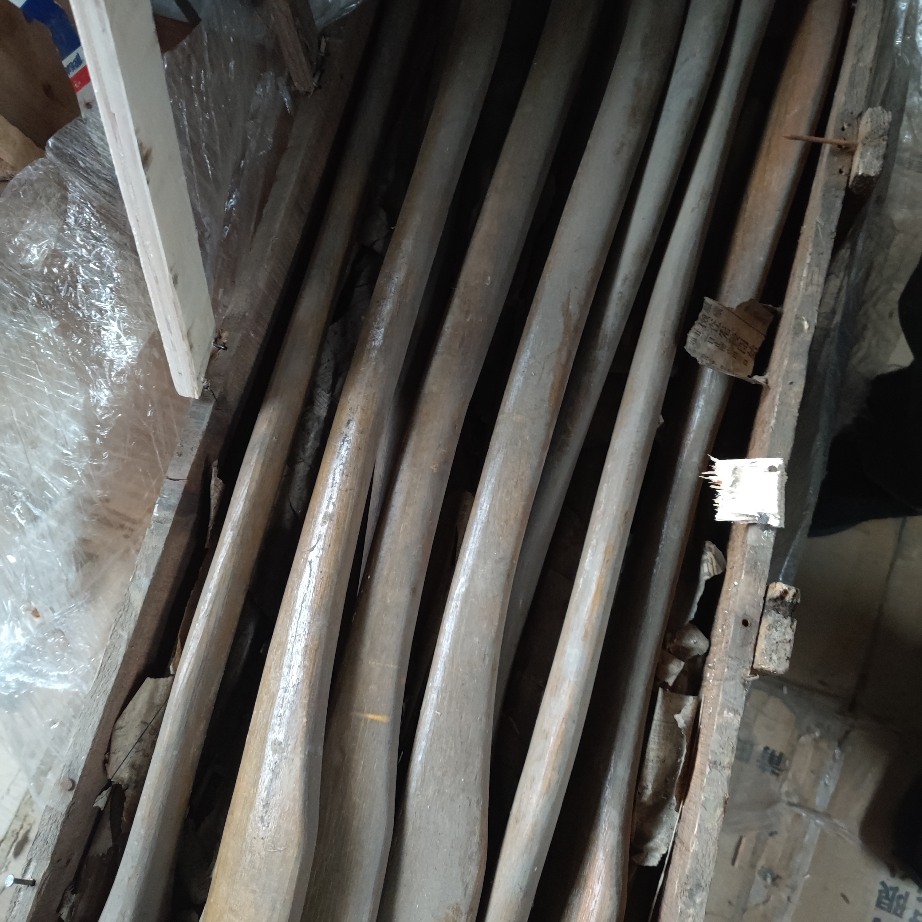 老货库存马蹄形斧头把85cm左右