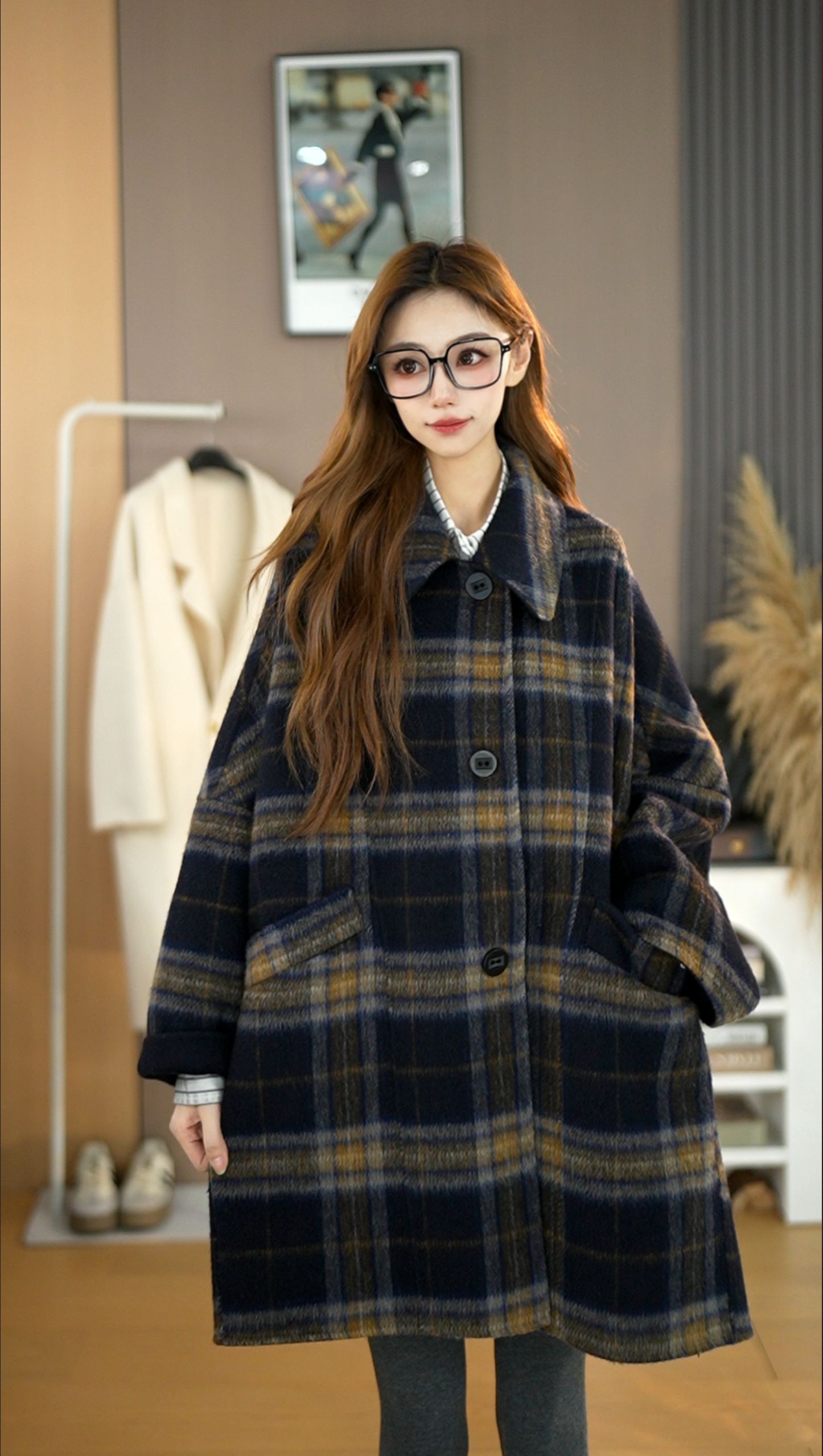 苏力贝贝顶奢娃娃领斗篷双面大衣-今年秋冬穿点儿好的