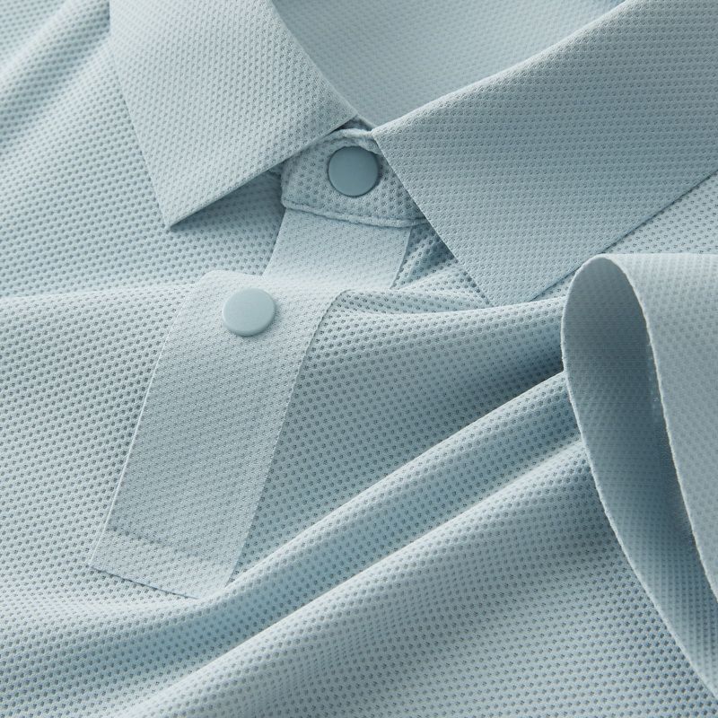 霞湖世家新型菠萝提花面料+7A抗菌面料男士夏季冰丝短袖POLO衫T袖