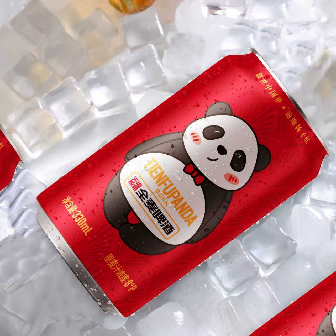 扬子红熊猫啤酒扬子8度精酿罐装330ml*24罐