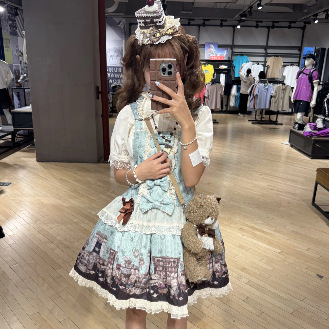 【音乐熊】现货秒发  烘焙兔音乐熊系列背带复古lolita日常