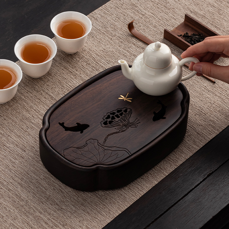 黑檀实木壶承干泡台底座茶杯垫养壶紫砂茶壶垫托架子茶具配件家用