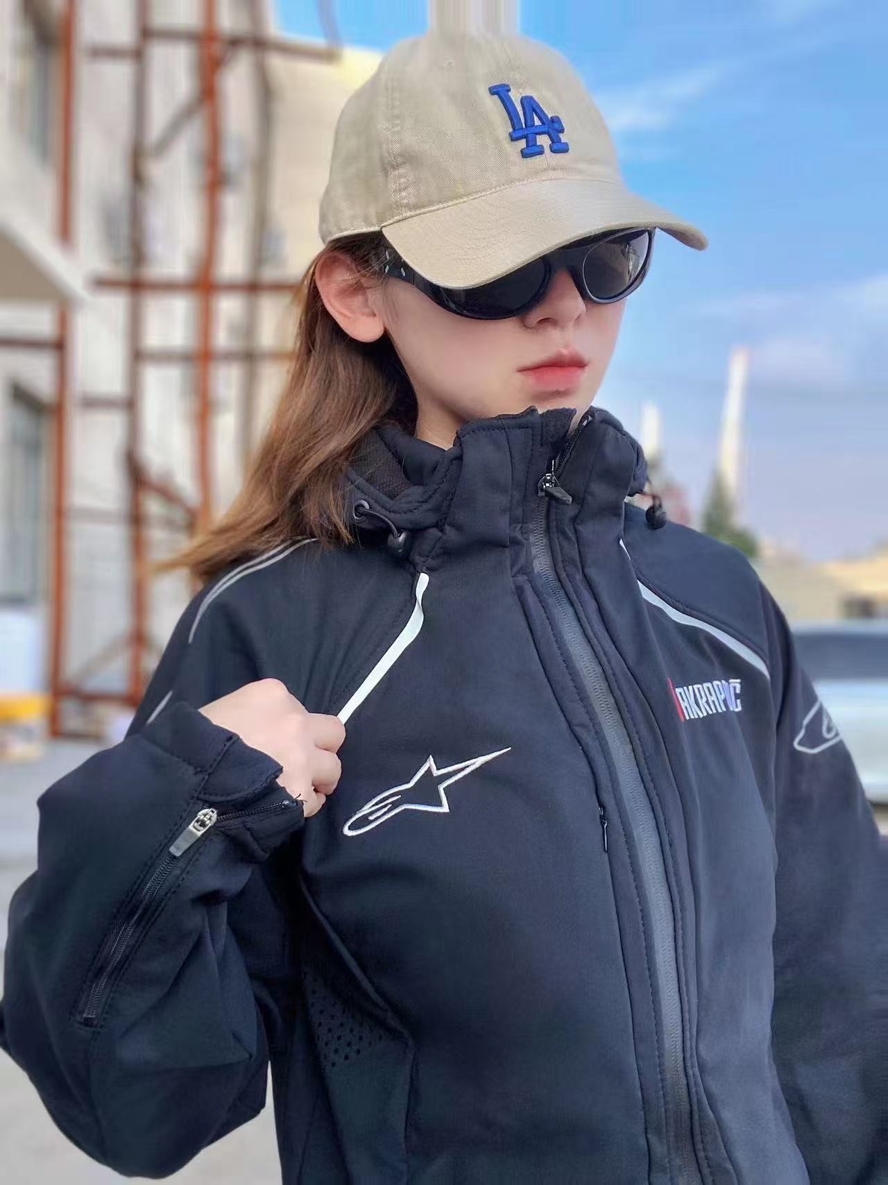 A星天蝎联名款全刺绣摩托车骑行服休闲外套防水冲锋衣防风防水
