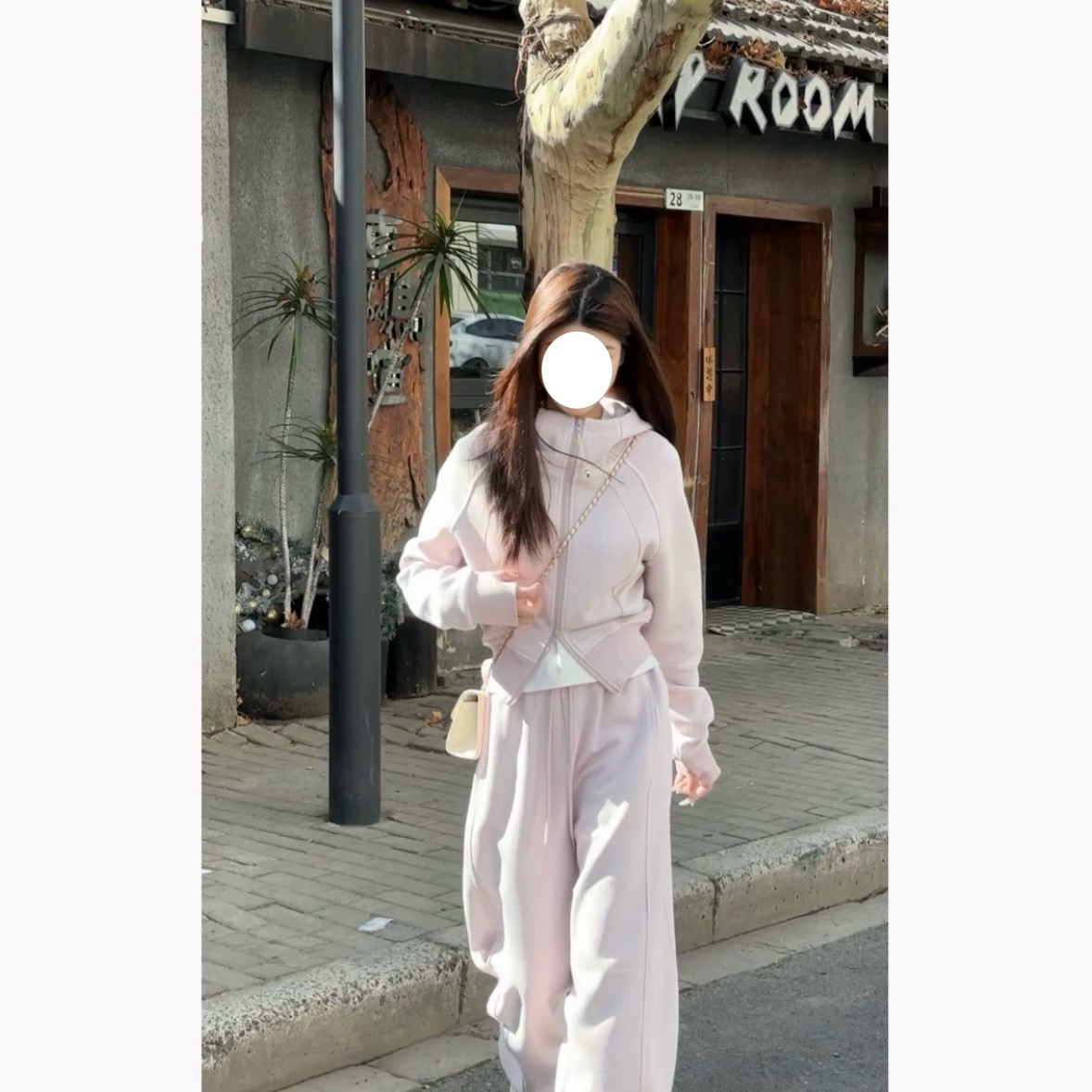 加绒秋冬款25新款减龄卫衣套装显瘦百搭休闲宽松运动套装AM26013
