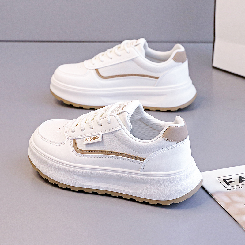 2025秋季新款百搭小白鞋厚底女鞋韩版ins潮流板鞋时尚运动休闲鞋