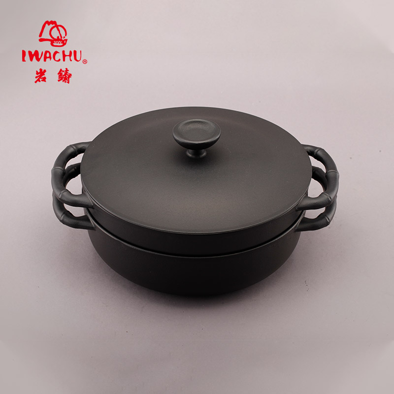【厨房焕新】岩铸南部铁器铸铁家用煎炸炒蒸适用多功能锅深浅双层锅