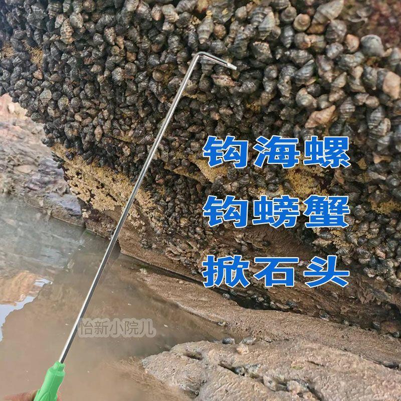 赶海专用钩子挖螺 万能型捡海螺螃蟹钩海参鲍鱼小田螺石头缝隙钩