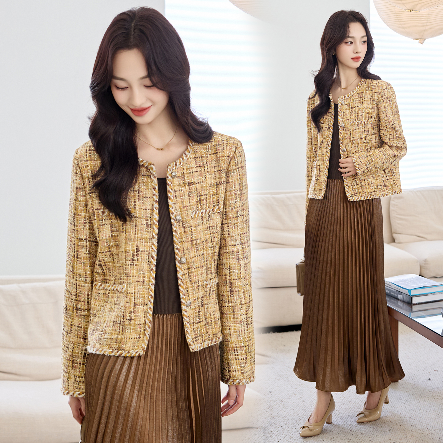 小香风气质复古编织短外套女2025春秋新款时尚优雅高级感短款上衣