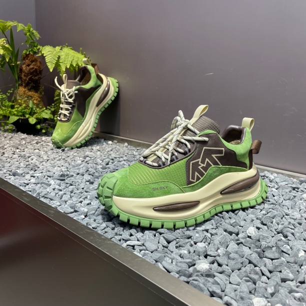 秋冬单棉同款户外登山鞋老爹鞋增高修面皮低帮时尚休闲鞋厚底舒适