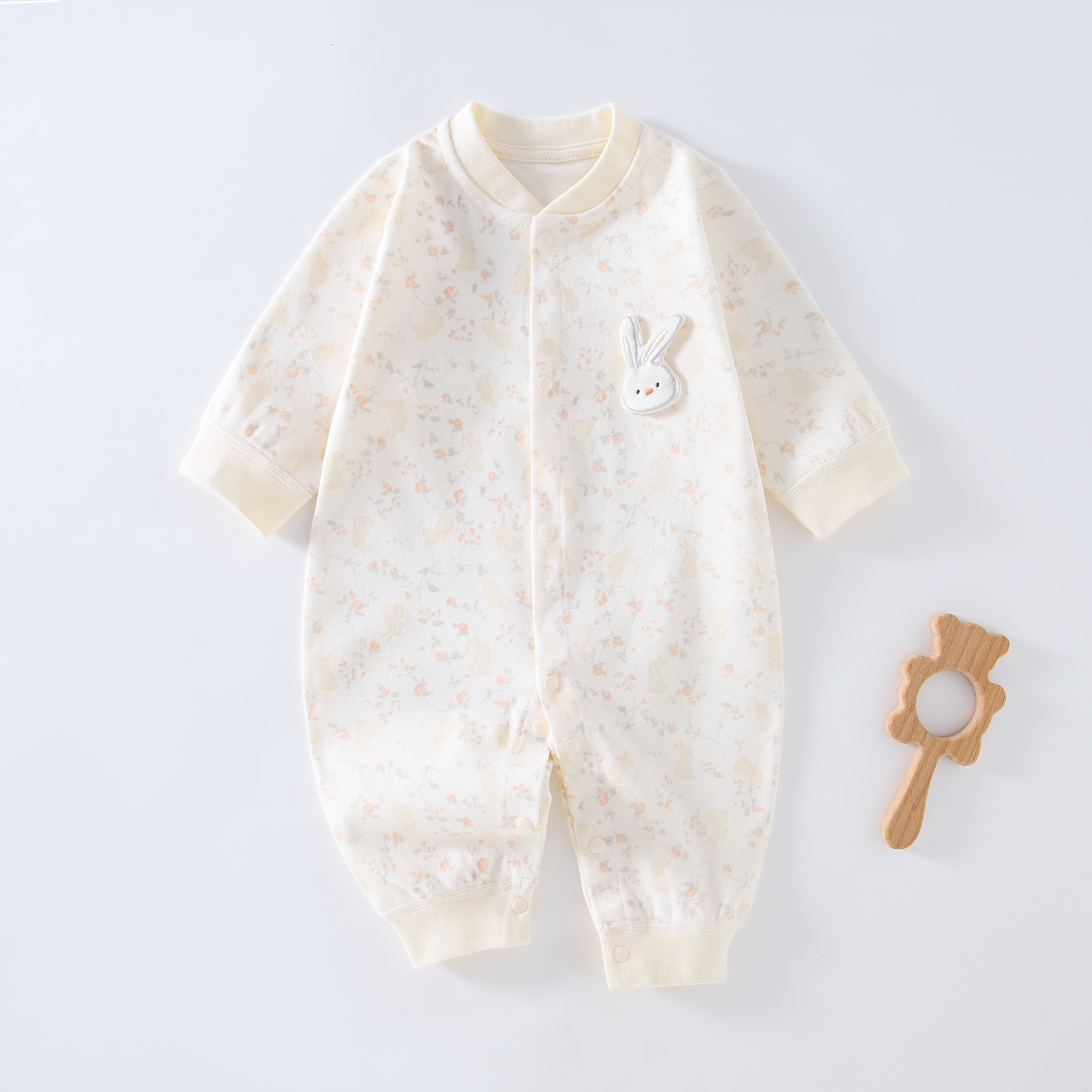 新款婴儿秋冬纯棉连体衣a类无骨打底宝宝春季哈衣新生儿长袖爬服