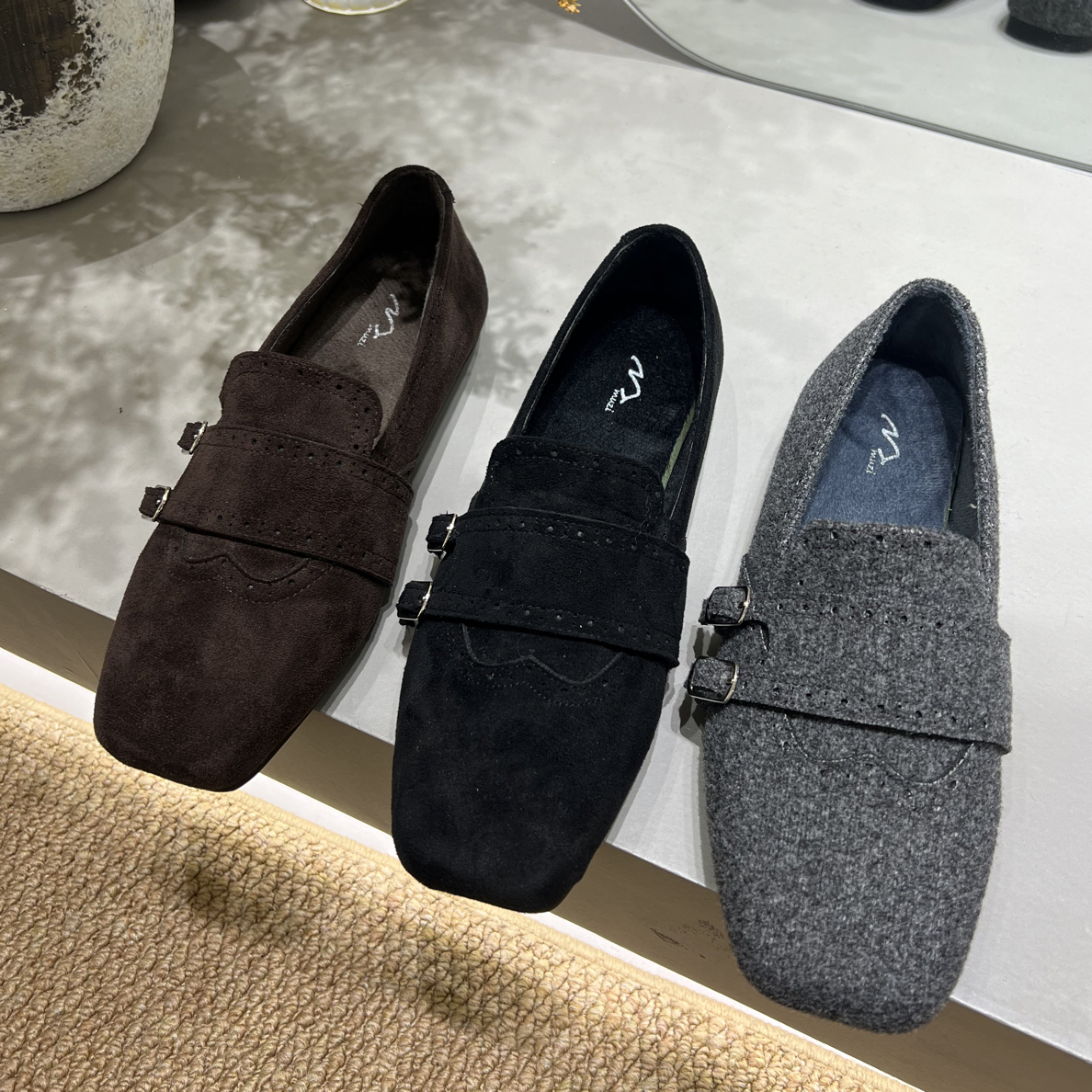 暖绒裹满热乎气！25FW 加绒法式内增高3cm一脚蹬乐福鞋 女88-20