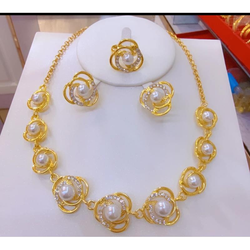 钛钢项链 钛钢项链 新款时尚三件套饰品