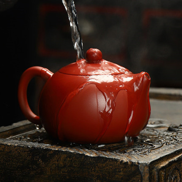 大红袍紫砂壶西施壶纯手工宜兴高档高端朱泥茶壶具制作家用礼盒装