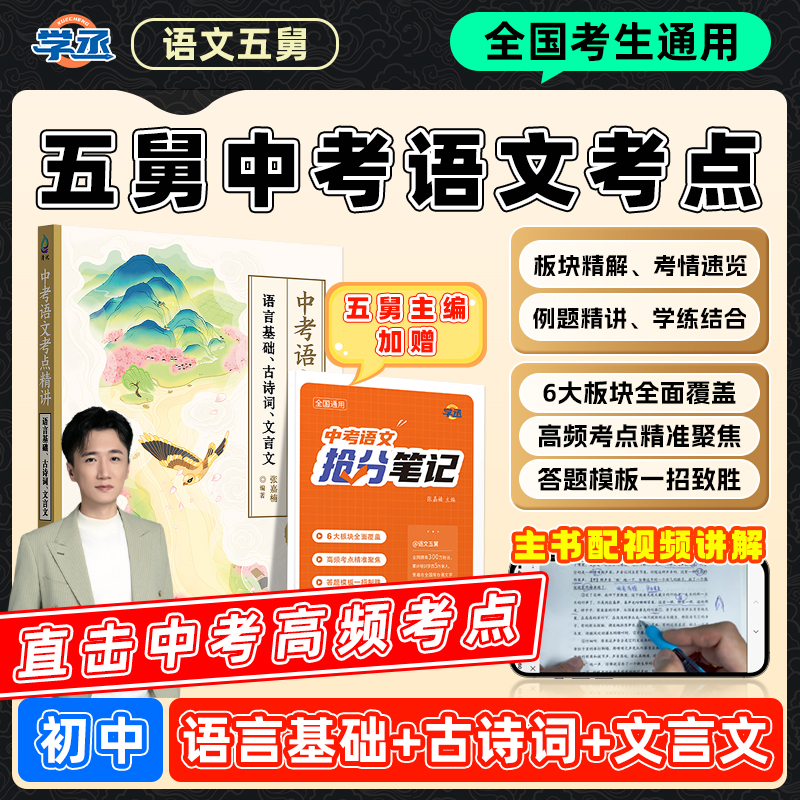 语文五舅初中语文考点精讲古诗词文言文语言基础技巧中考现代sw