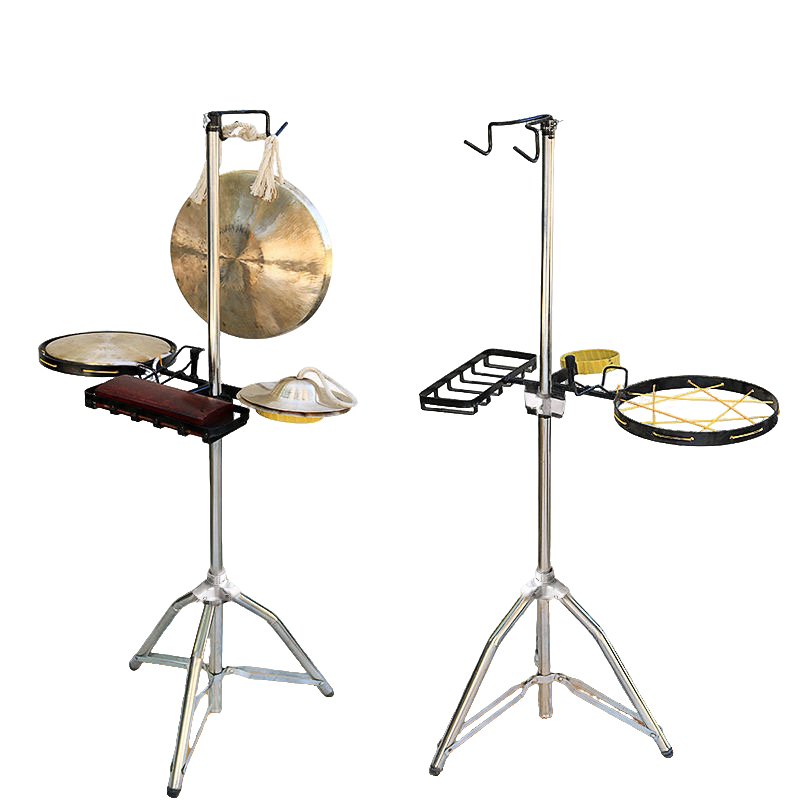 不锈钢铜锣架戏剧演出打击乐器支架锣鼓架子一打三锣架子三角敲锣