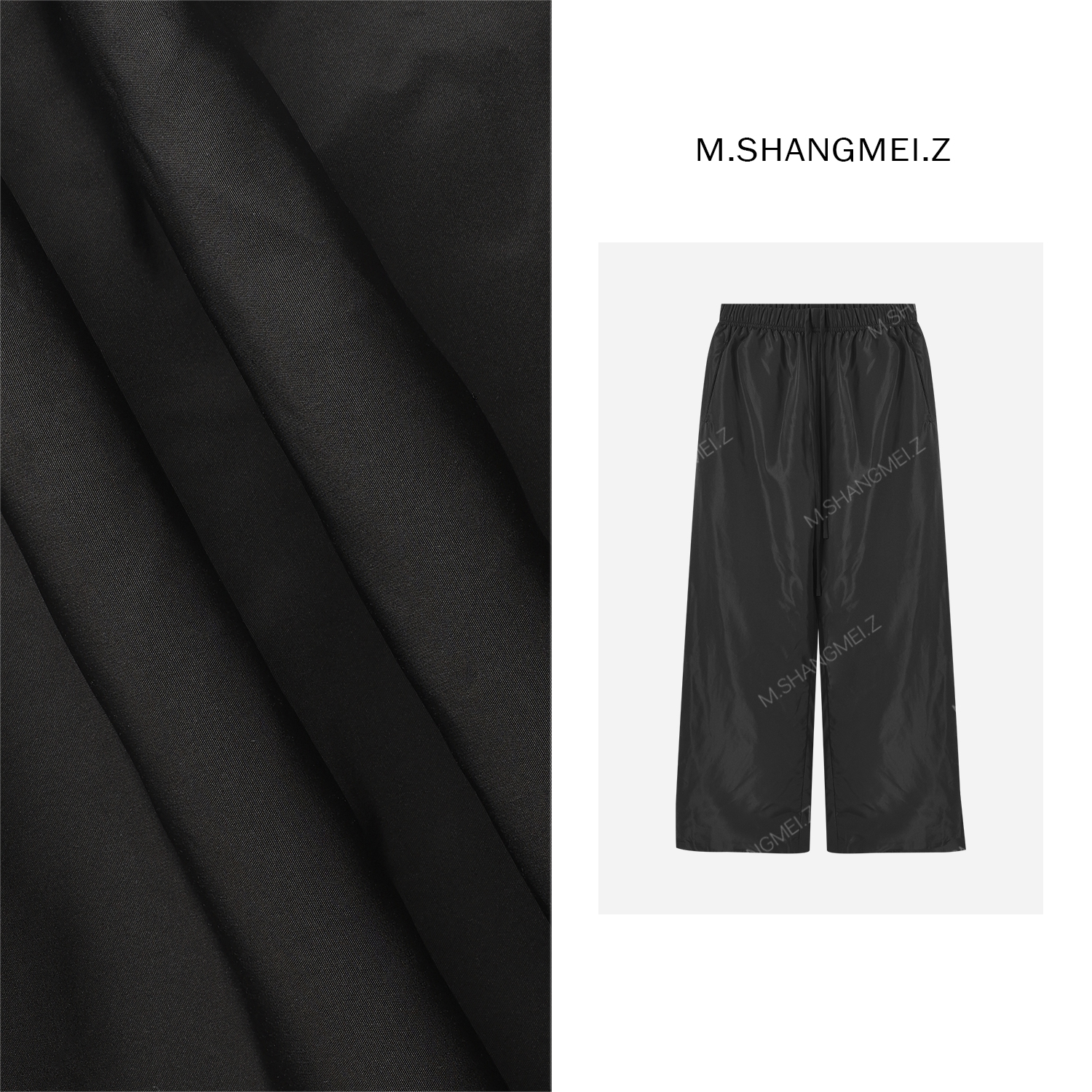M.SHANGMEI.Z/沐熙【暖炉和风裤】美大哥舒适松紧抽绳休闲裤X109739