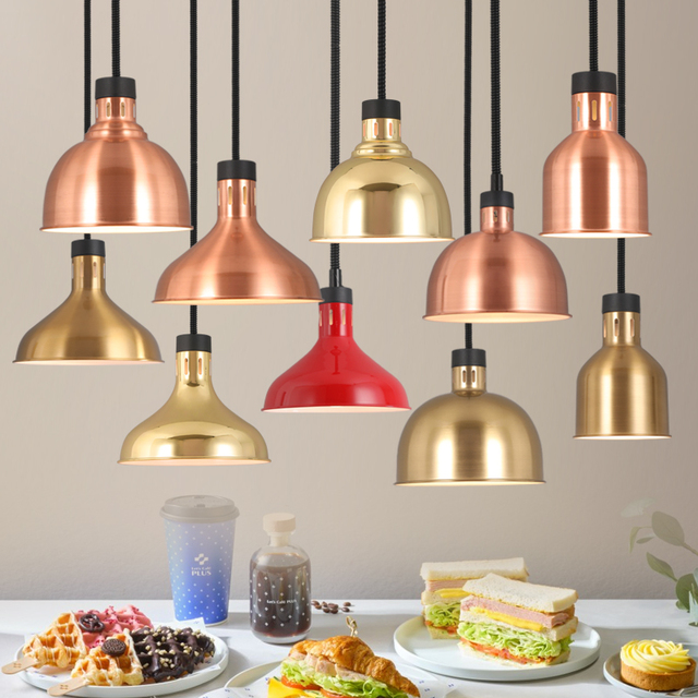 保温吊灯餐厅可升降取暖创意个性伸缩复古加热自助餐熟食店火锅店