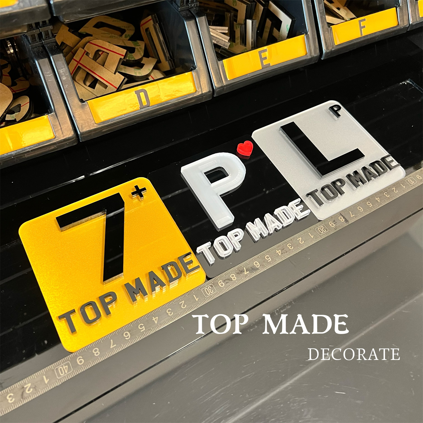 改装定制香港L牌P牌实习车贴3D立体见习标志反光停车牌汽车装饰牌