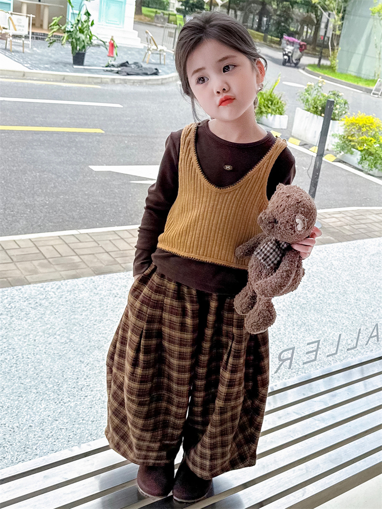 2025女童秋装套装新款时尚洋气时髦儿童女宝超好看三件套韩系穿搭