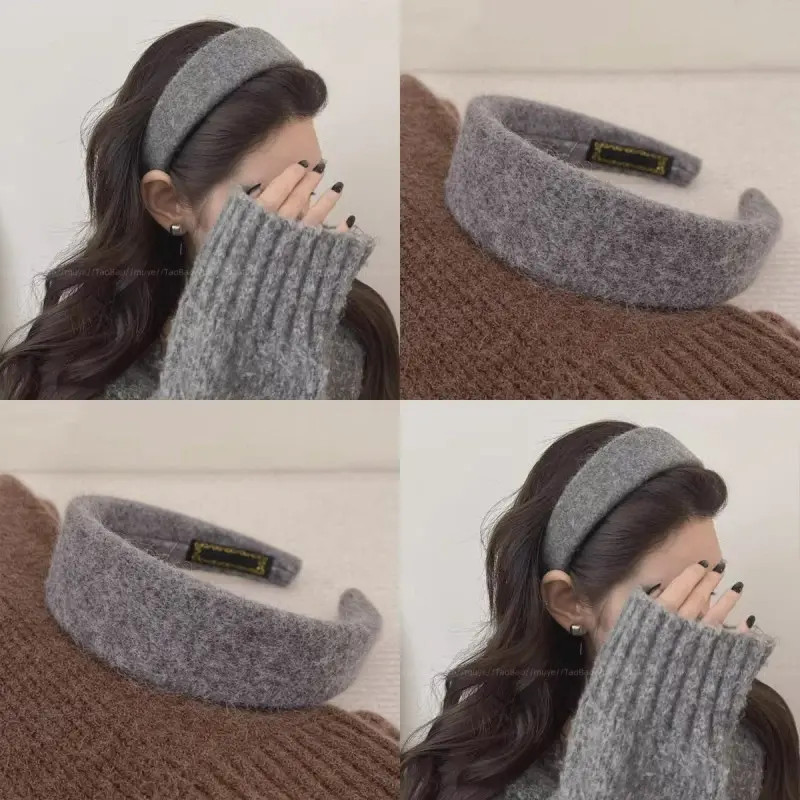 秋冬羊毛呢宽边发箍女压发洗脸发卡高级感时尚洋气高颅顶头箍发饰