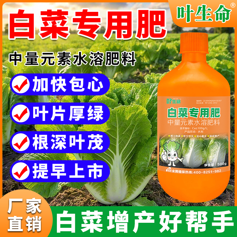 白菜专用肥白菜提苗爆长剂生根壮苗叶片速长白菜防腐包心剂