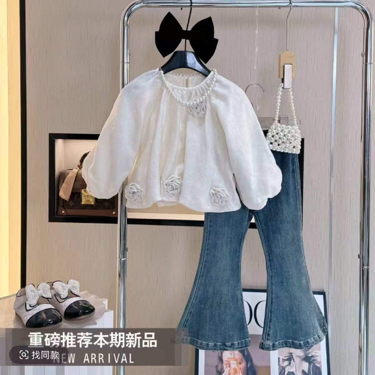 女童秋装套装2025新款长袖洋气小女孩时尚儿童气质秋款时髦两件套