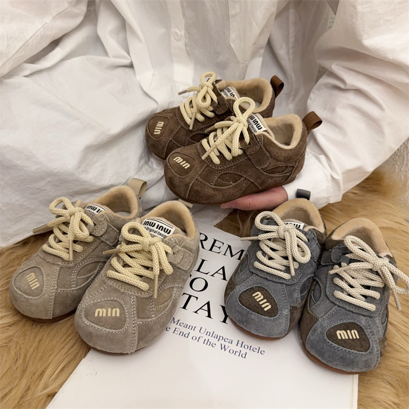 韩版童鞋儿童运动鞋秋冬季新款加绒保暖小童阿甘鞋软底男女宝宝鞋