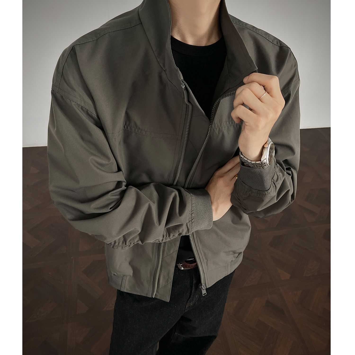 【高品质】美式教练夹克三防立领冲锋衣工装飞行夹克外套男防水防污