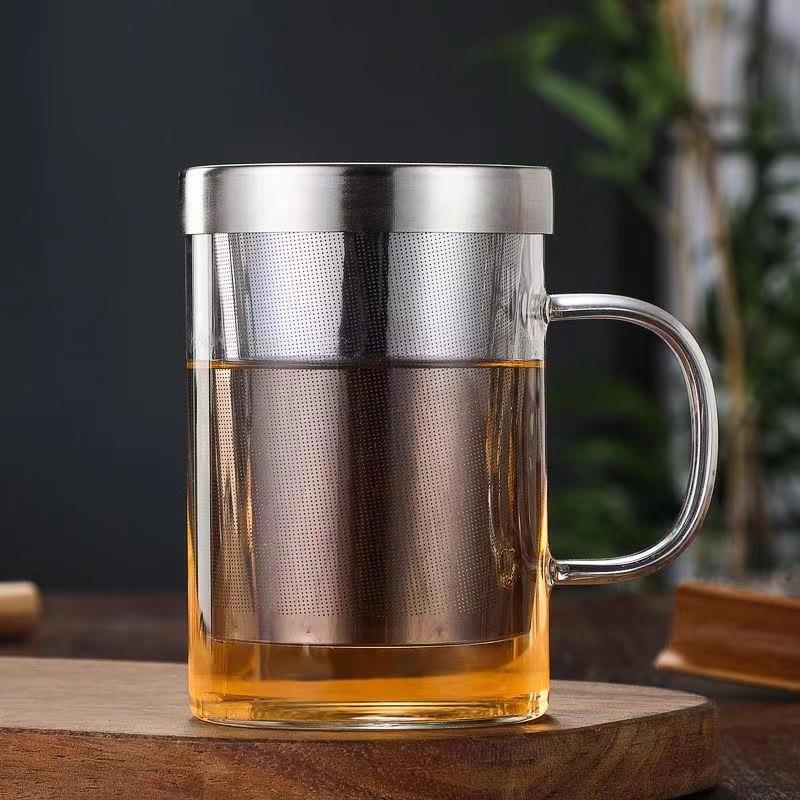 玻璃杯带把耐热简约牛奶杯喝水杯家用客厅泡茶杯家庭杯子套装大号