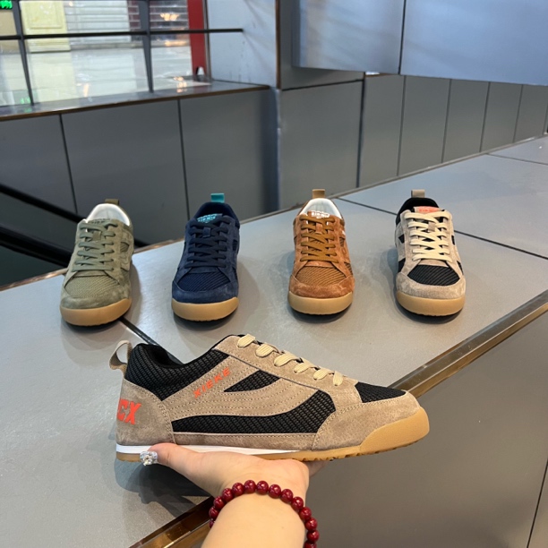 男鞋秋季新款编织面圆头系带平底低帮时尚休闲鞋透气时尚软底百搭