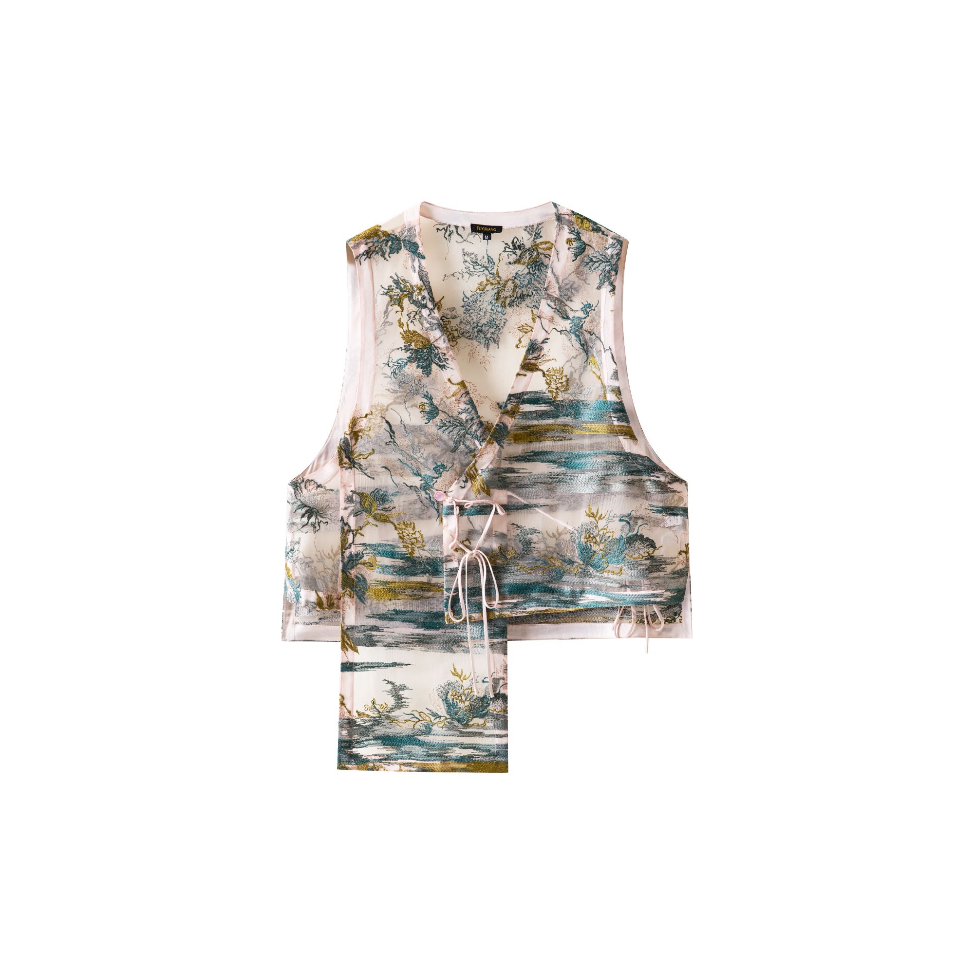 朱总原创设计新中式墨染璎珞马甲背心女士2025国风马夹女XZM069Y