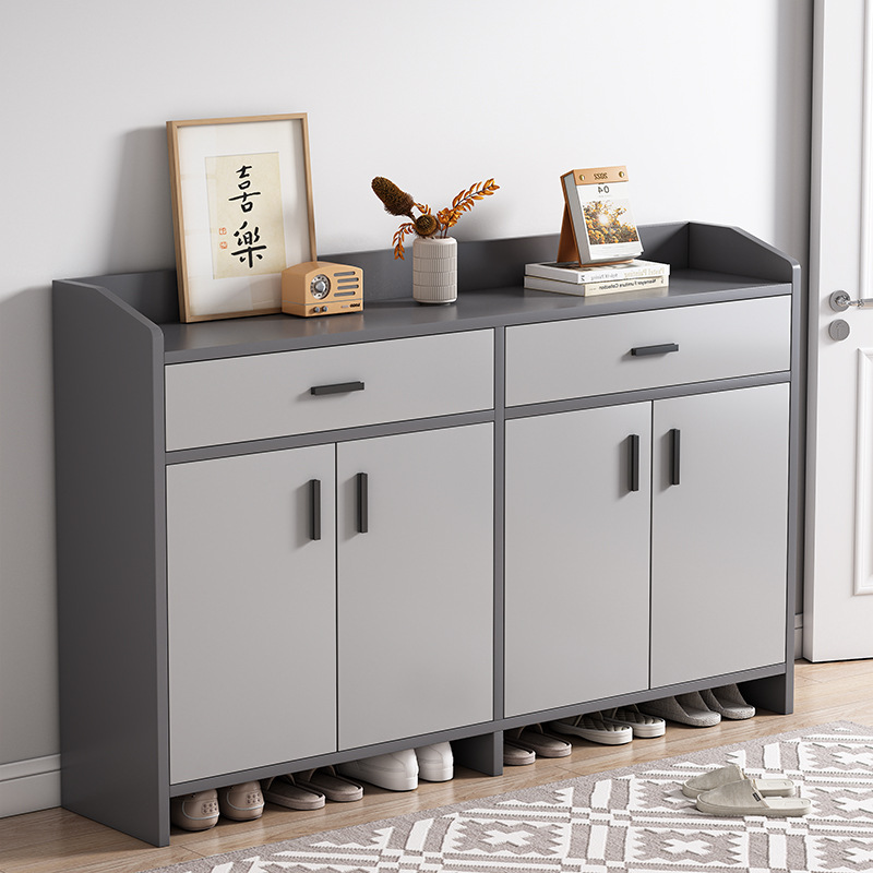 鞋柜家用门口入户室内玄关柜楼道外轻奢灰大容量2025新款爆款鞋架