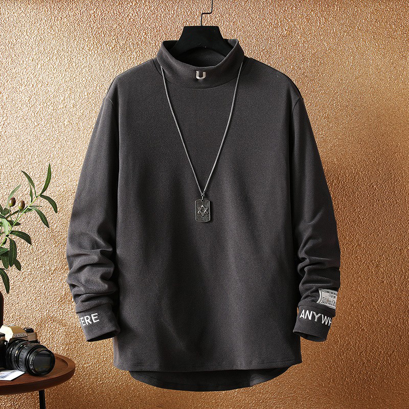 仓石一树高领宽松德绒卫衣男士秋冬季加绒加厚保暖cleanfit卫衣