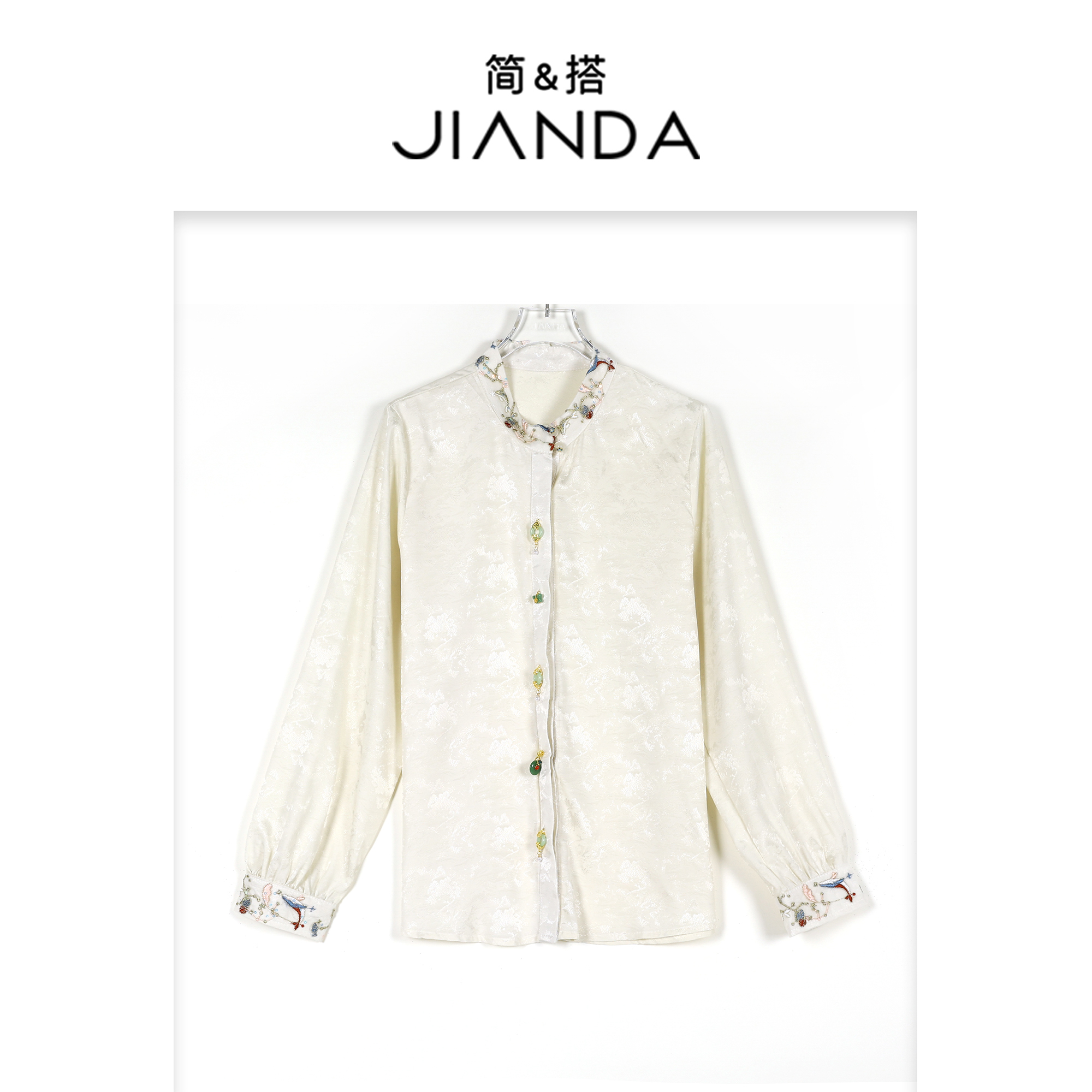 简&搭【千屿Sheila】国风刺绣重工衬衫251-CS/0304-7128