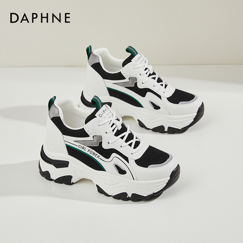达芙妮内增高老爹鞋女鞋秋冬季新款2025爆款厚底鞋女款时尚运动鞋