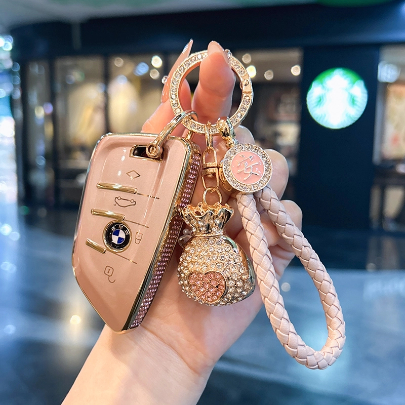 适用宝马新3系钥匙套5系1系钥匙保护套x1x2x3x4x5高档车i扣壳女