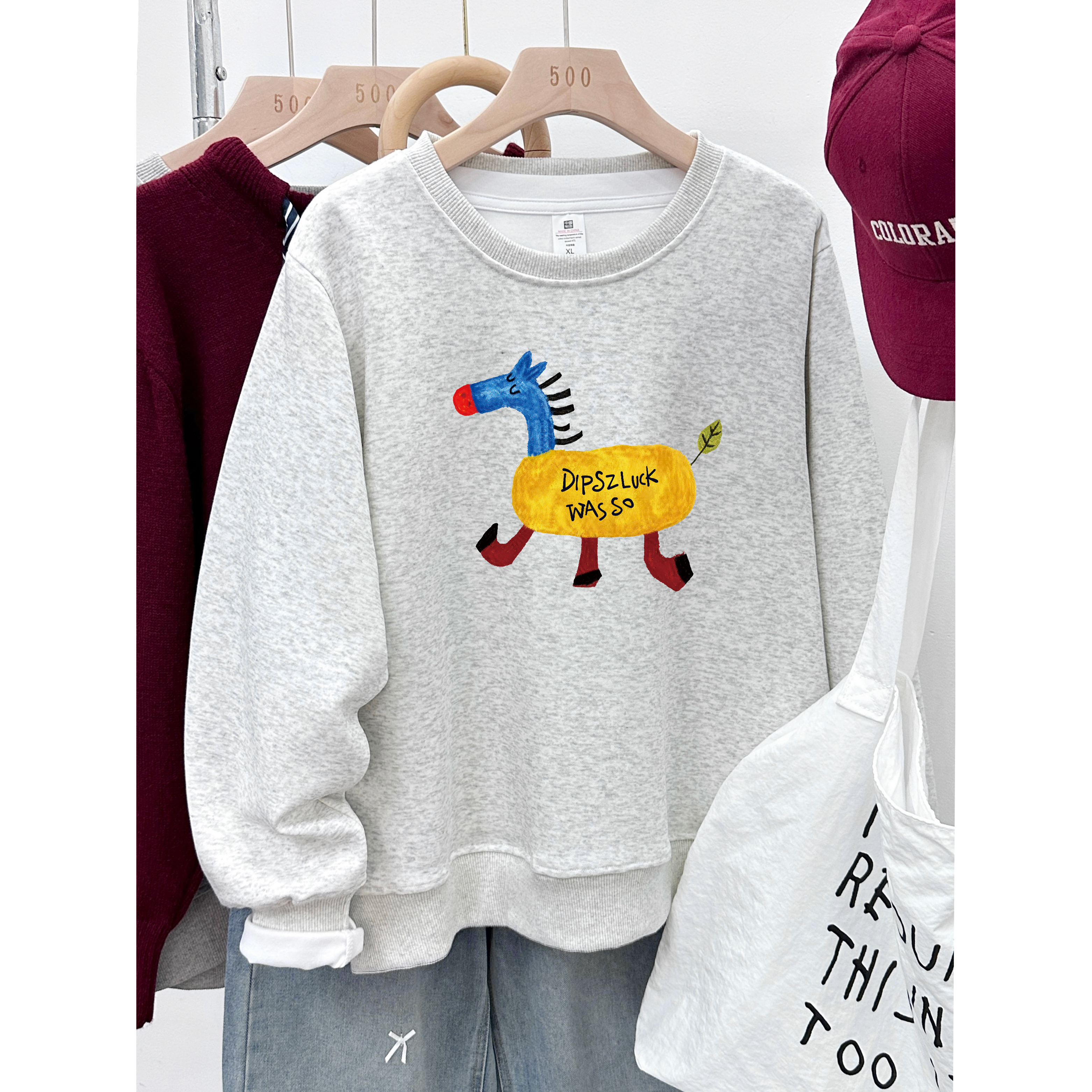 正肩大码卫衣女款爆款2025新款秋冬季加绒加厚时尚圆领套头上衣潮