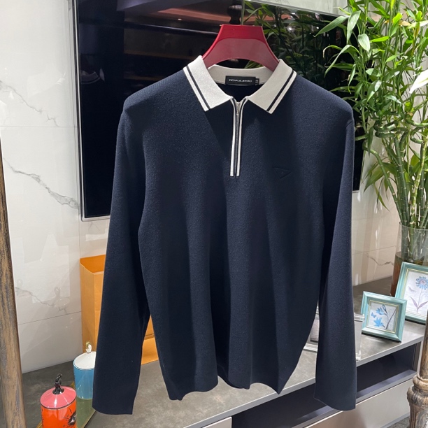 【孟璐高端·轻奢男装】LL｜MENGLU2025｜高端欧货长袖POLO毛衫
