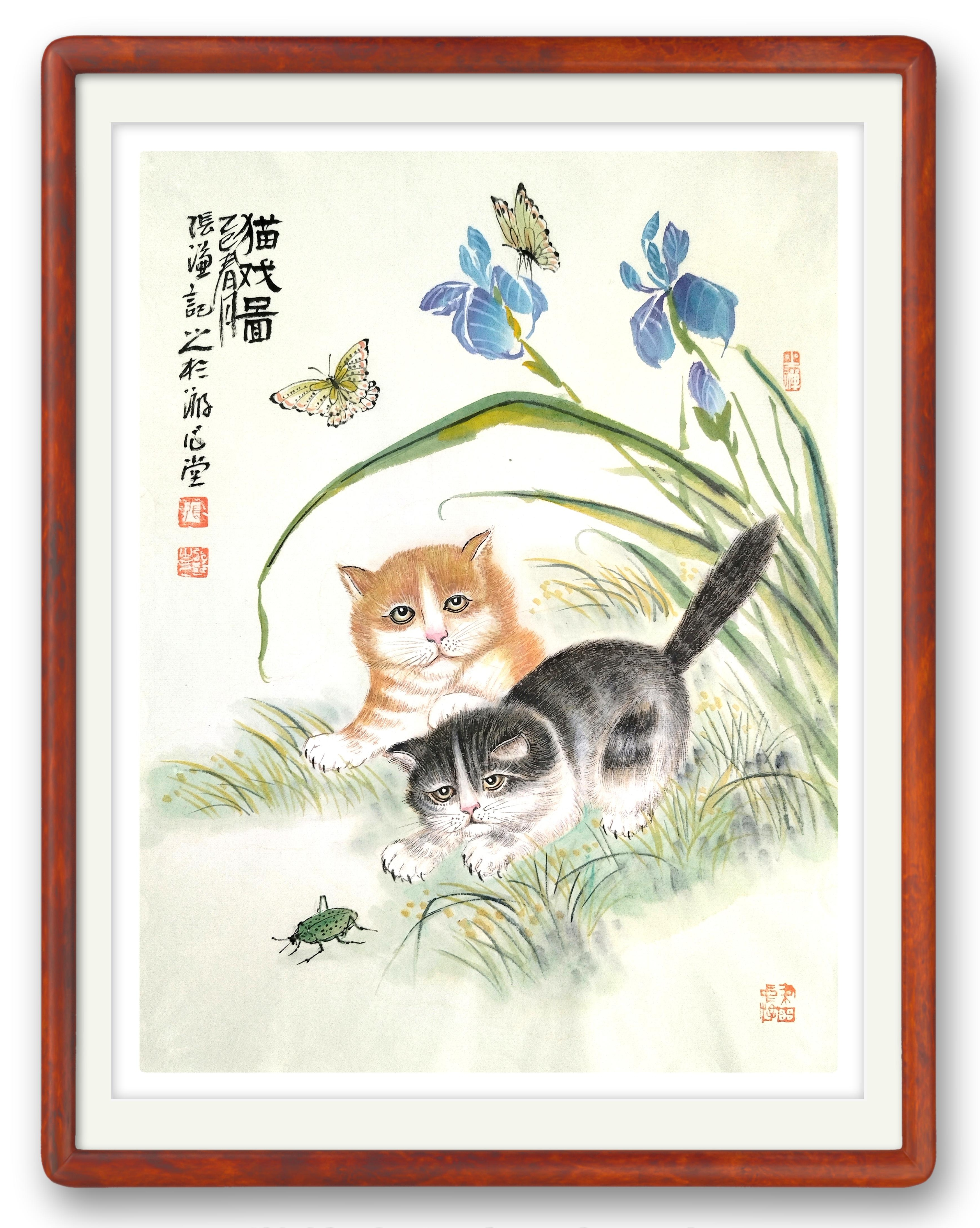 张谦图33×50厘米软片未裱书画字画书法