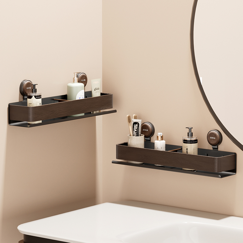 橱明星中古风吸盘置物架家用浴室免打孔收纳架化妆洗护用品整理架